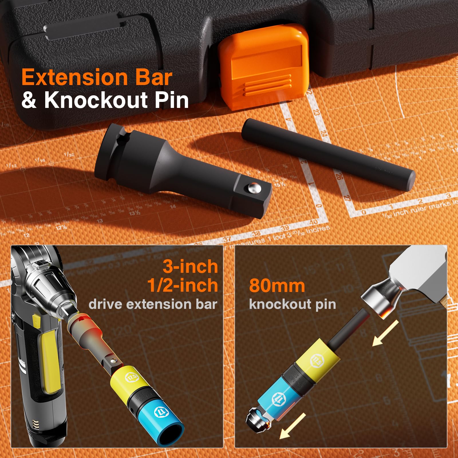 YEKEPRO 3 inch extension bar for extended reach