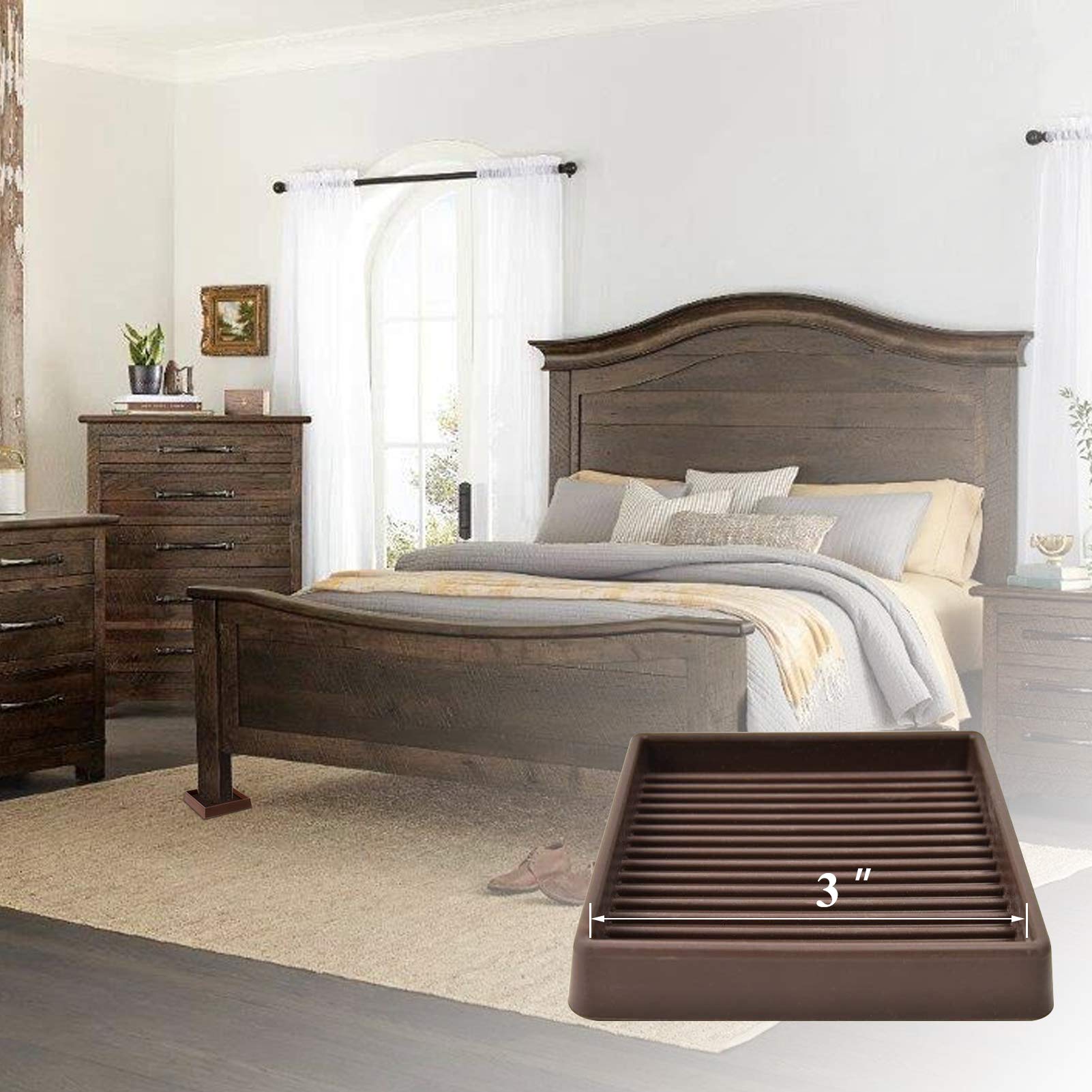 Yelanon couch stopper cups help keep heavy furniture in place.