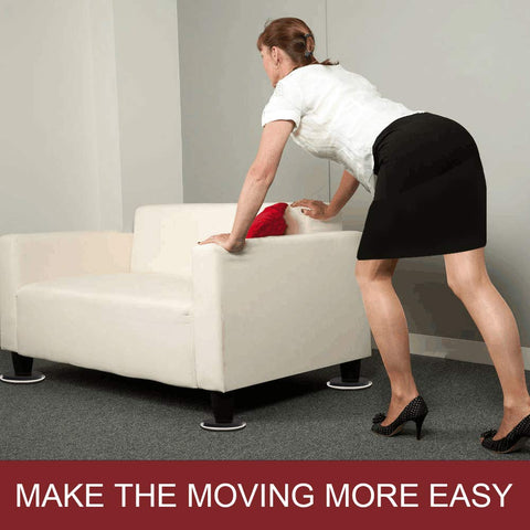 Yelanon sliders positioned side-up on carpet illustrate correct setup for smooth movement.