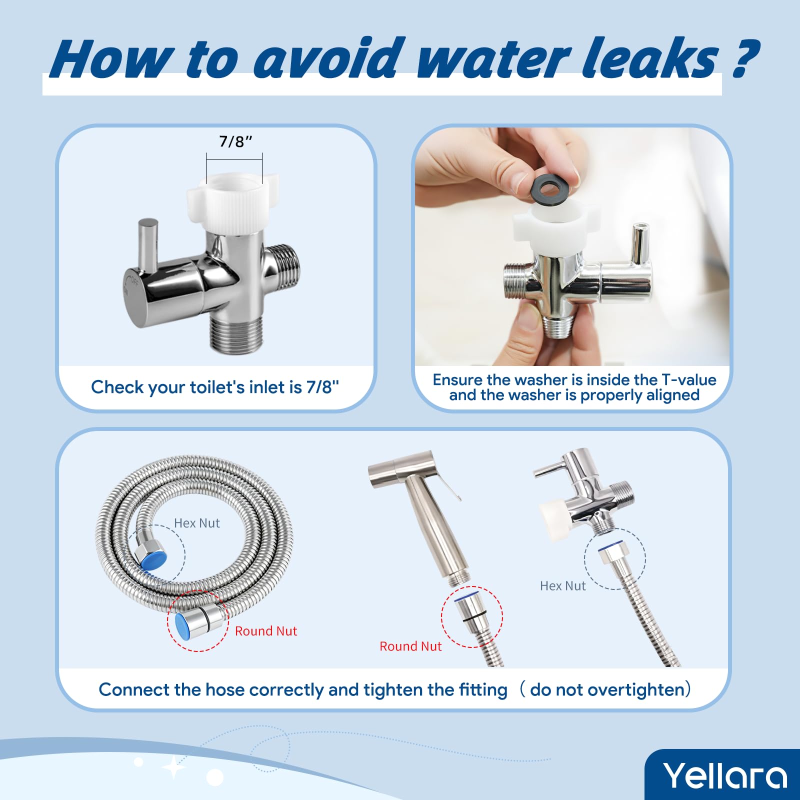 Yellara leak-proof connectors ensure reliable long-lasting performance.