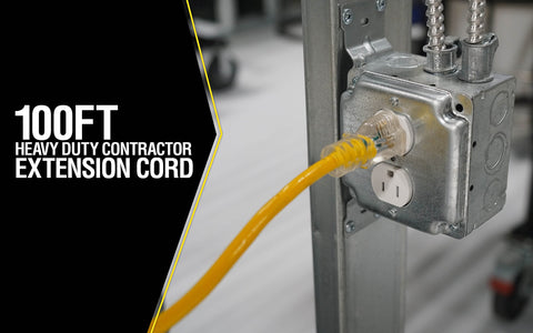 Yellow Jacket SJTW jacket rugged extension cord for harsh outdoor environments