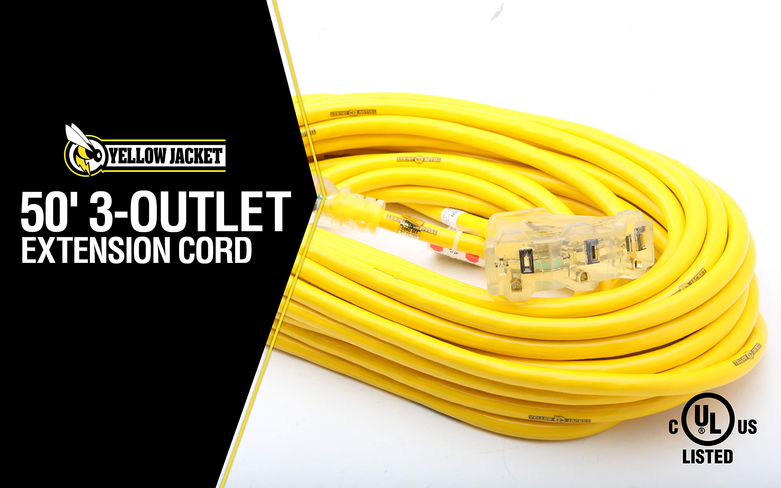 Yellow Jacket Southwire 12-gauge cord for high-powered tools and reliable performance.