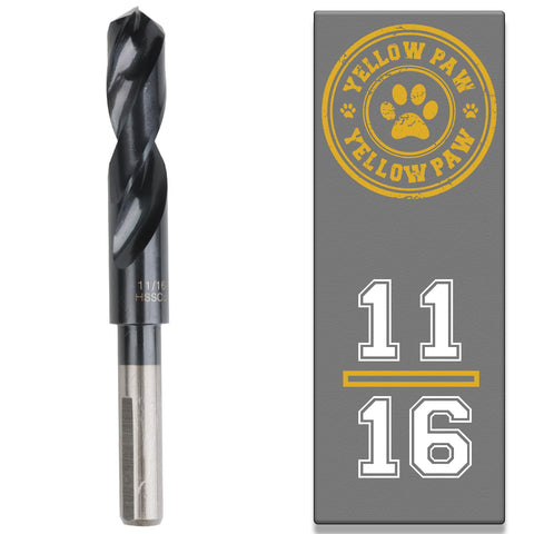 Yellow Paw 11/16 inch drill bit with TiAIN coating for metal drilling.