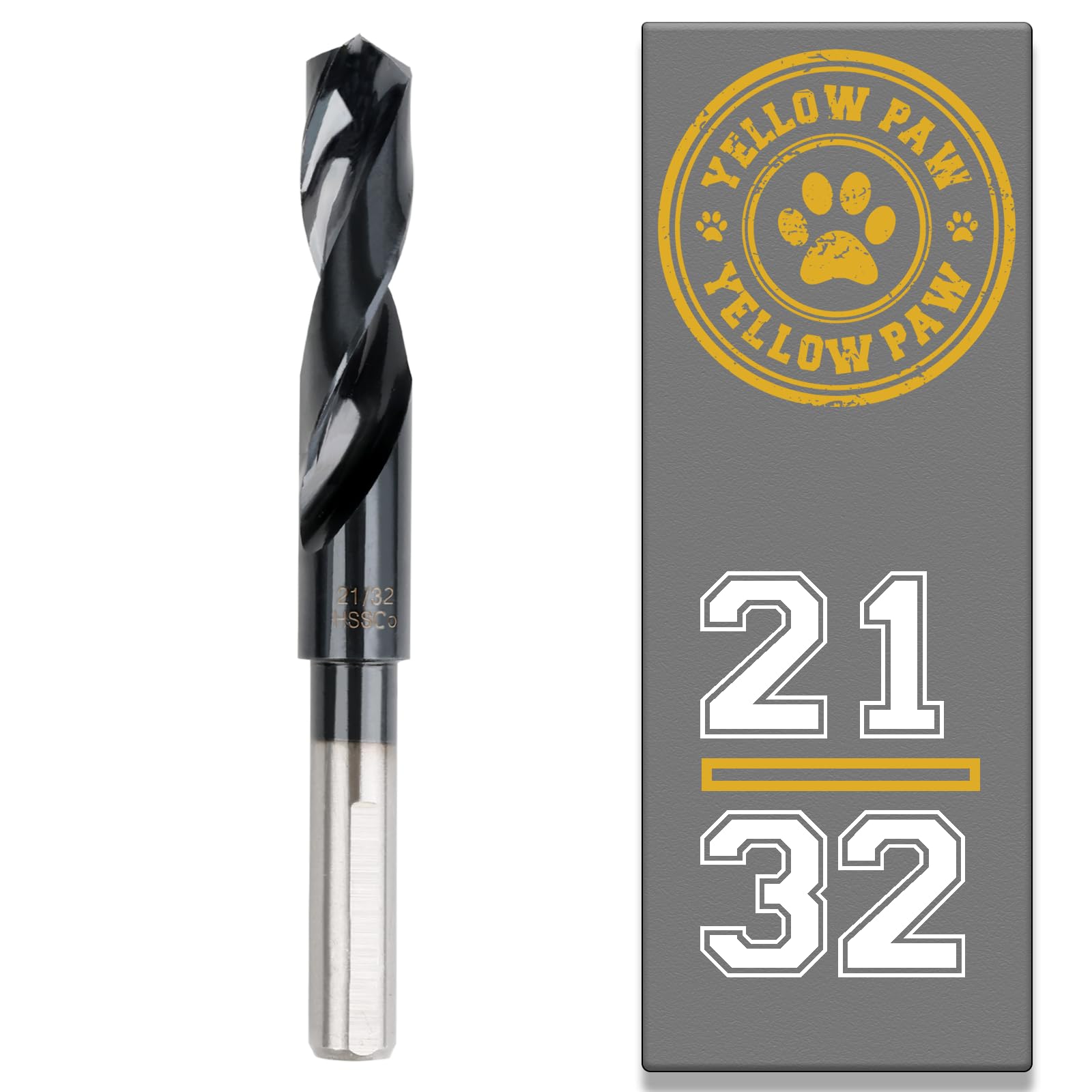 Yellow Paw 21/32-inch metal-coating drill bit for durable metal drilling