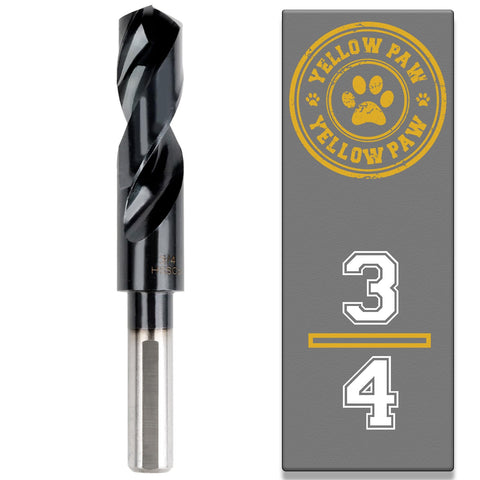 Yellow Paw drill bit metal 3-4 inch diameter for precise steel drilling.