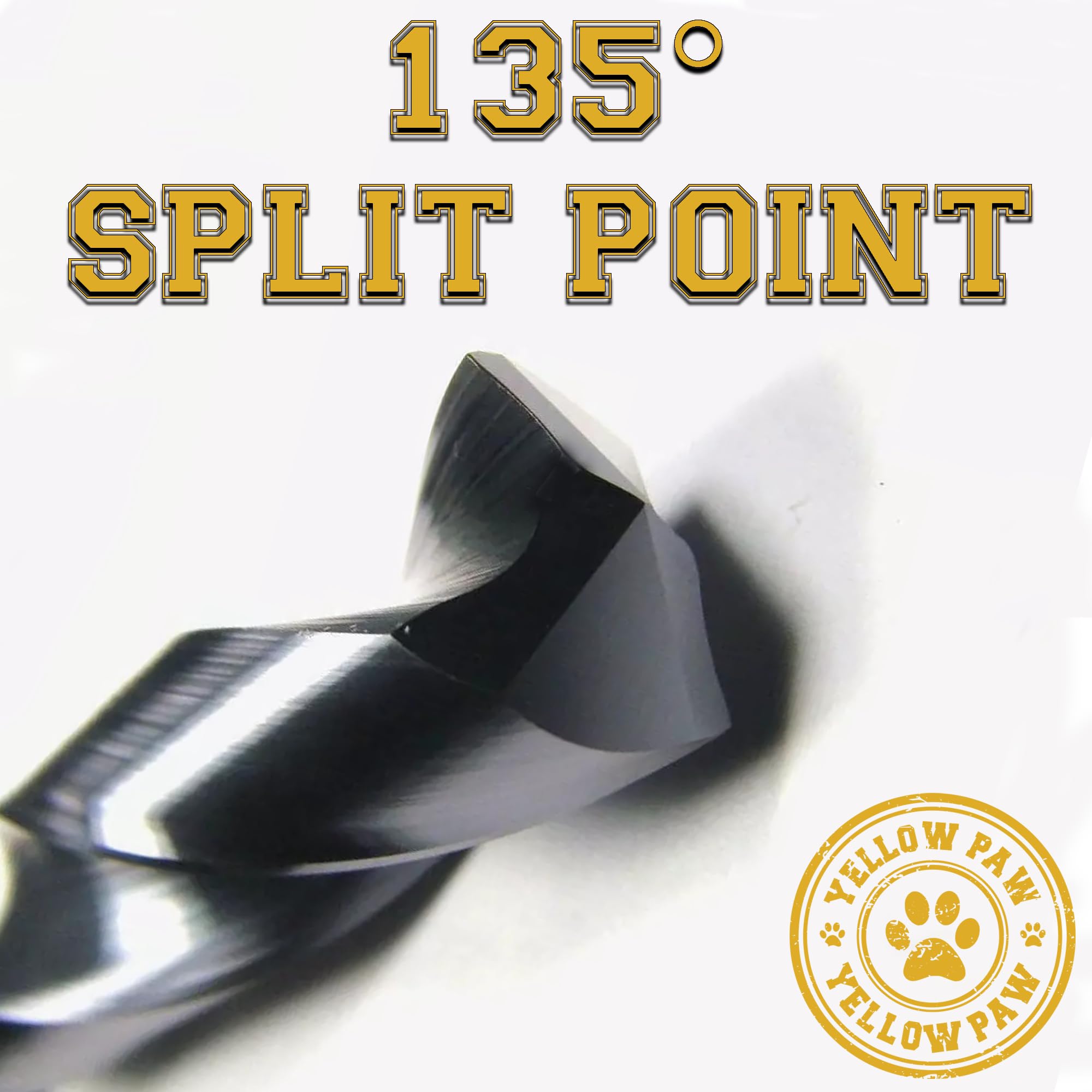 Yellow Paw TiAIN cobalt coating on drill bit for enhanced hardness