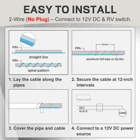 YeloDeer frost protection for RVs and caravans keeps pipes warmer in cold nights