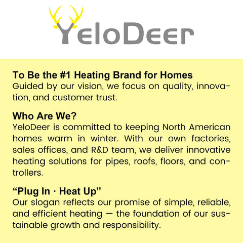 YeloDeer status indicator lights show connection and heating status