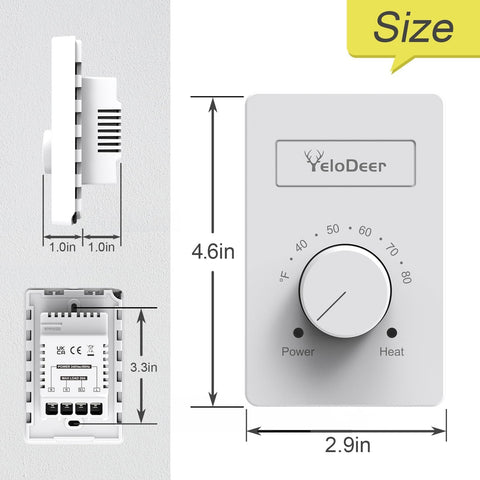 YeloDeer back panel showing simple 240V wiring compatibility