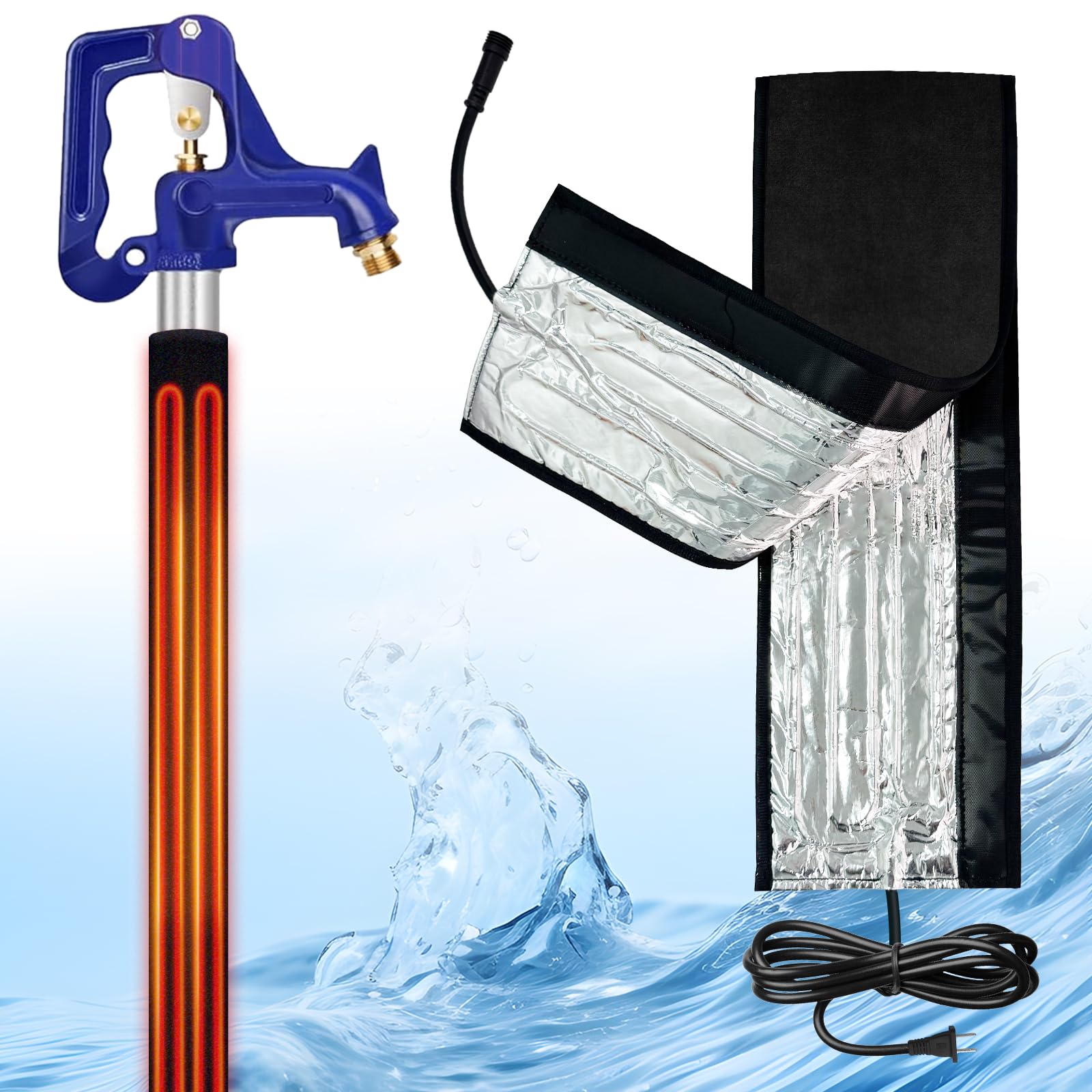 YeloDeer heat-tape wrap on pipe for reliable insulation and freeze protection