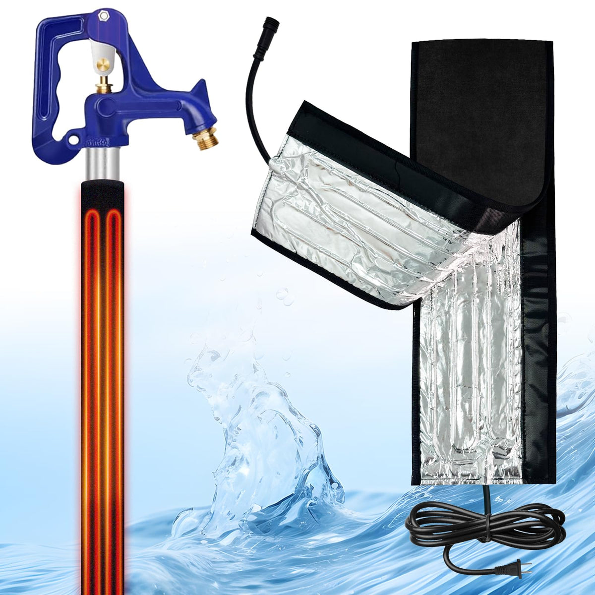 YeloDeer heat-tape wrap on pipe for reliable insulation and freeze protection