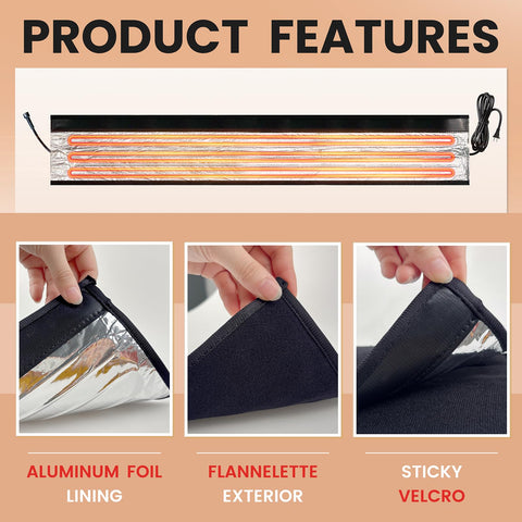 YeloDeer Velcro-secure attachment securing the heat tape