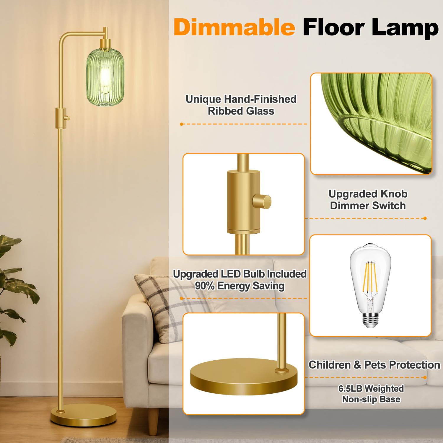 Yemela 2700K LED bulb included delivers cozy ready to use warmth