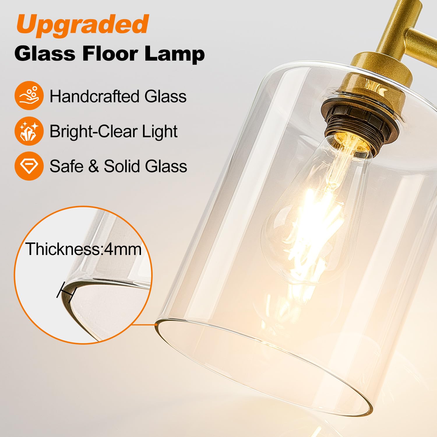 Yemela 900LM Edison bulb included for immediate warm ambience
