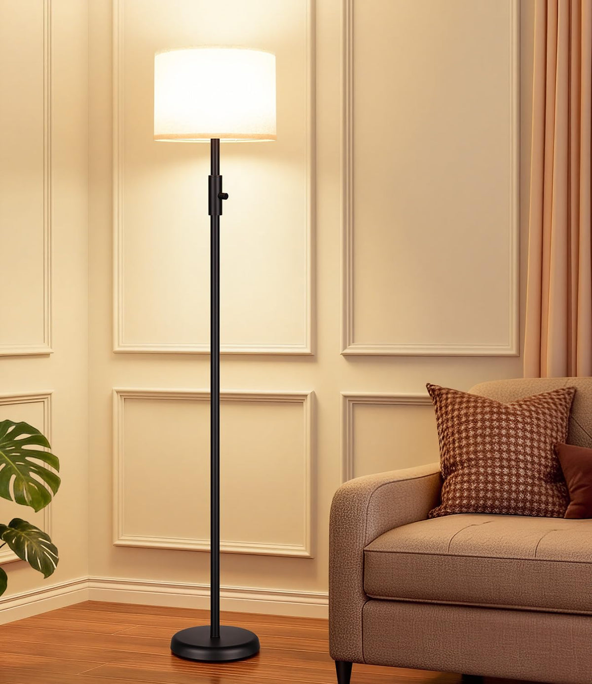 Yemela dimmable floor lamp base provides a stable tall lighting foundation.