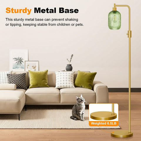 Yemela modern living room floor lamp blends sleek design with warm light
