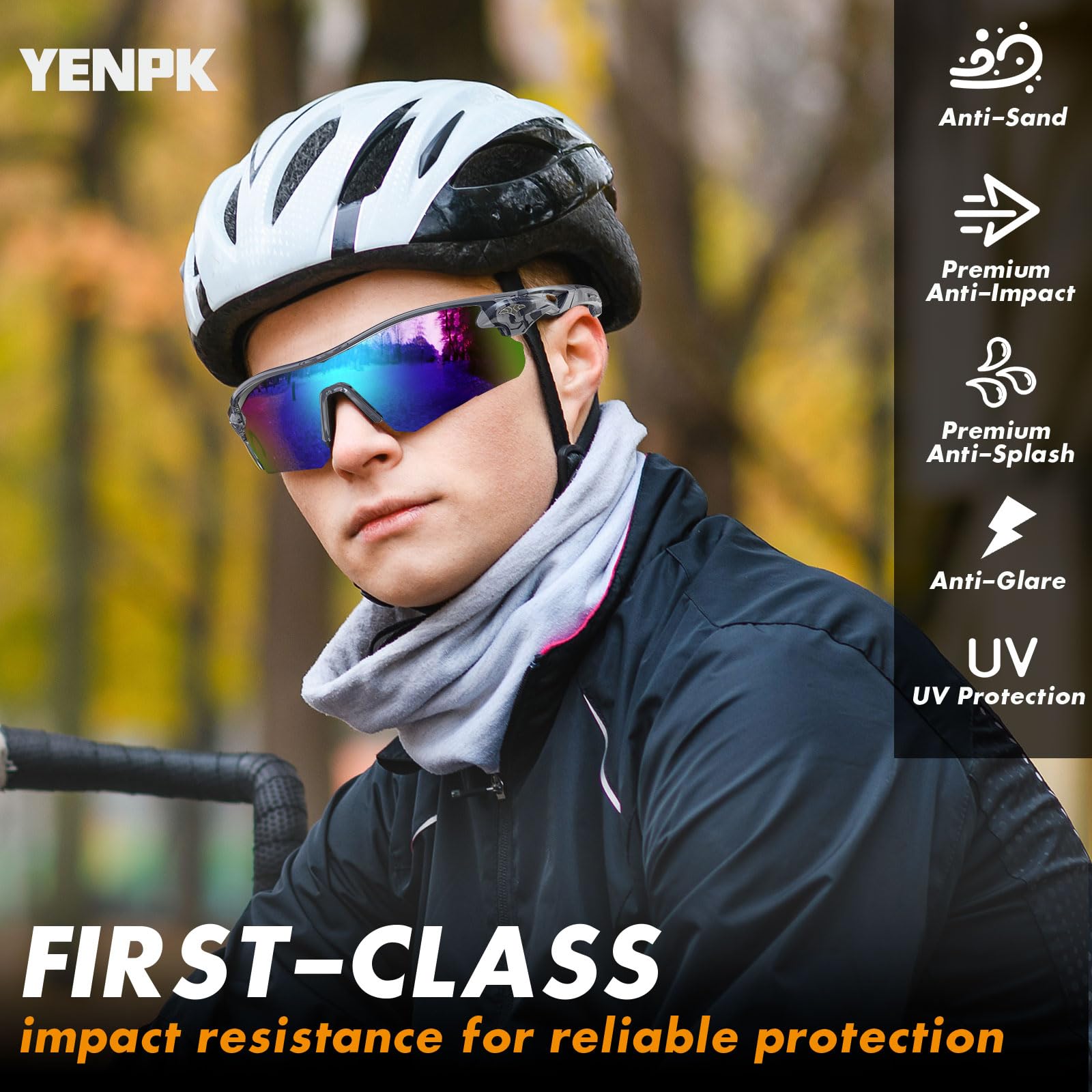 YENPK anti-scratch lenses maintain clarity in dusty or workshop environments