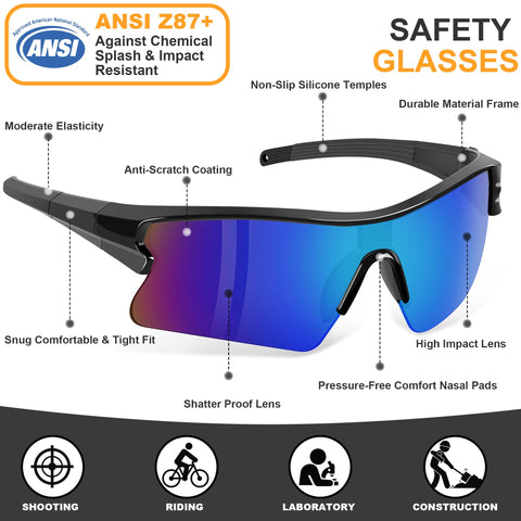 YENPK safety glasses with anti-scratch lenses for durable daily use.