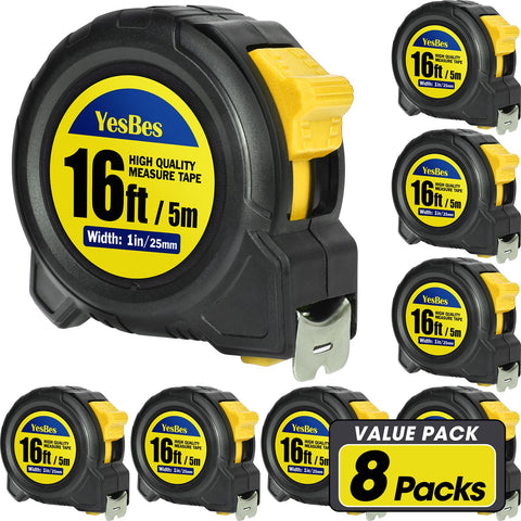 YesBes 16ft tape measure casing shows durable housing for tough jobs.