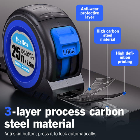 YesBes 1-inch wide blade provides stable readings for projects.