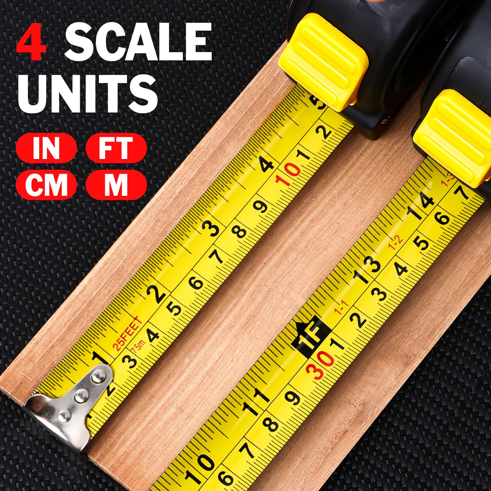 YesBes steel blade provides sturdy measurements on long projects.