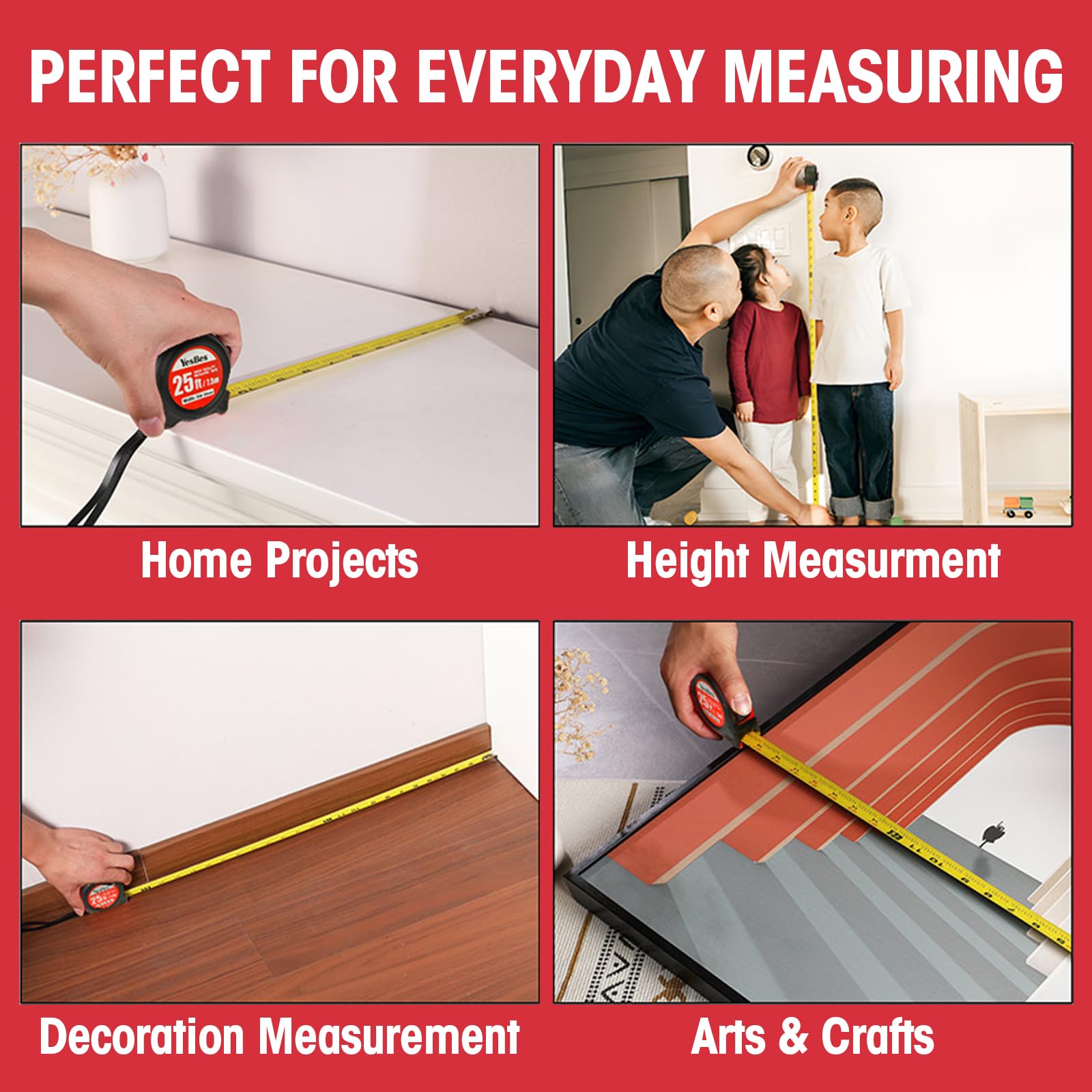 YesBes bulk 10-pack offers convenient everyday measurement tools.