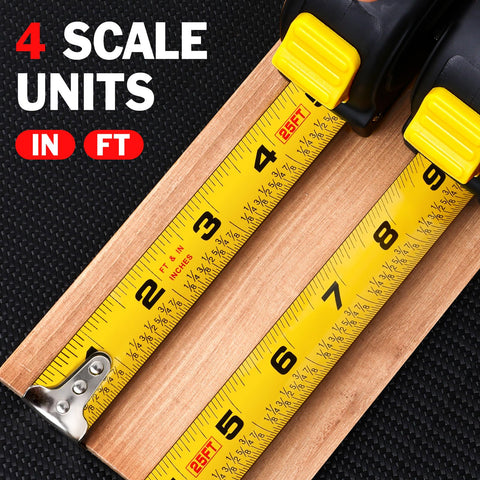 YesBes retractable tape with bottom lock for easy, one-handed measurements on site