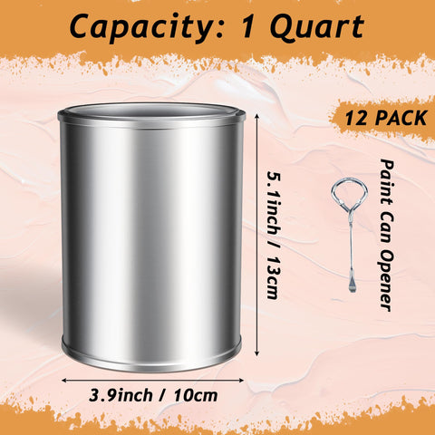 yeshine lightweight 1 qt round paint cans are portable for easy transport.