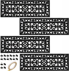 Yesland rubber stair treads 4-pack provide slip resistance for outdoor steps.
