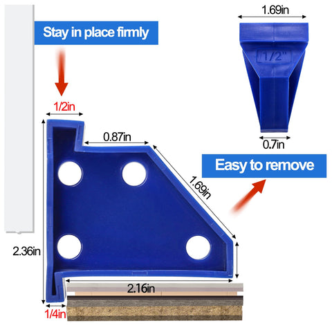 Yesland triangle-structure spacers provide stable placement during installation.