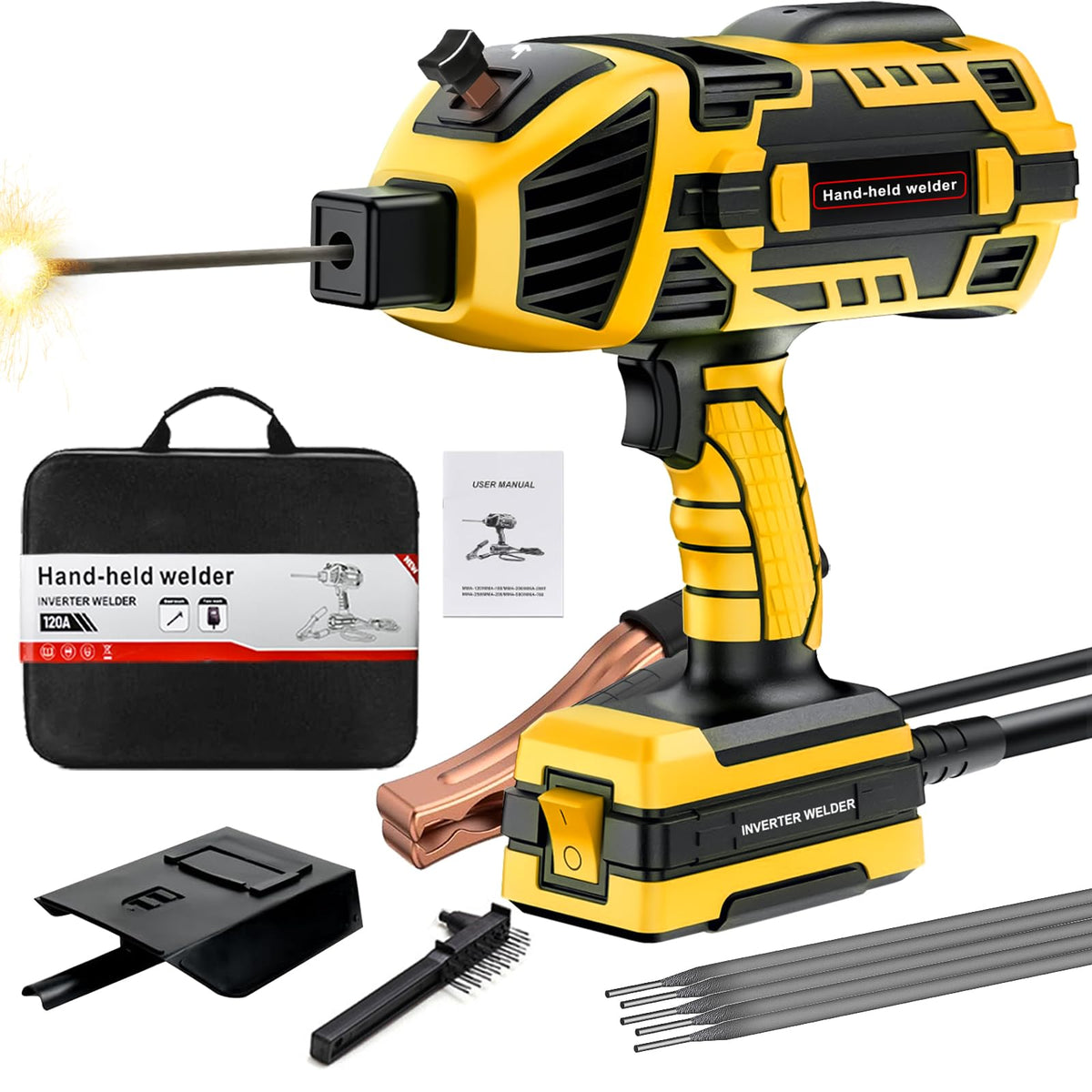 YesRight handheld welding machine front view highlights compact design for tight spaces