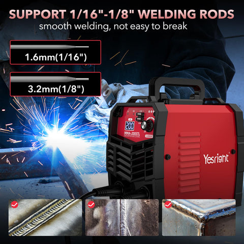 YesRight IGBT inverter with safety protections supports safer welding sessions.