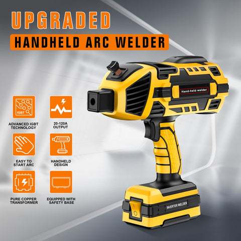 YesRight welder in use, ultralight at 3.9 pounds for overhead work