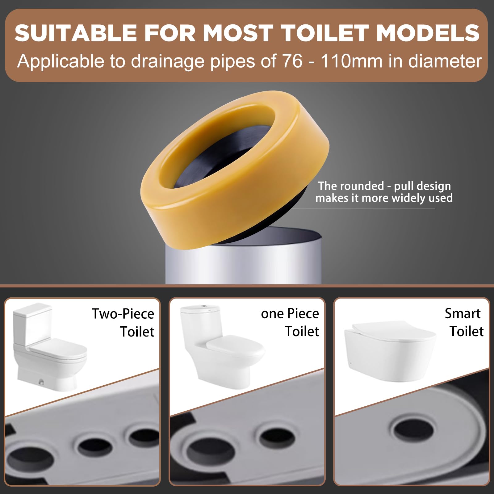 YESSYMAN wax ring with PP flange ensures stable alignment and durable sealing