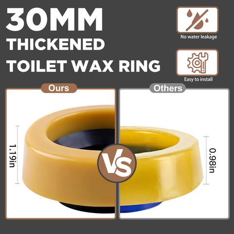 YESSYMAN wax ring fits 3-inch and 4-inch waste lines for versatility