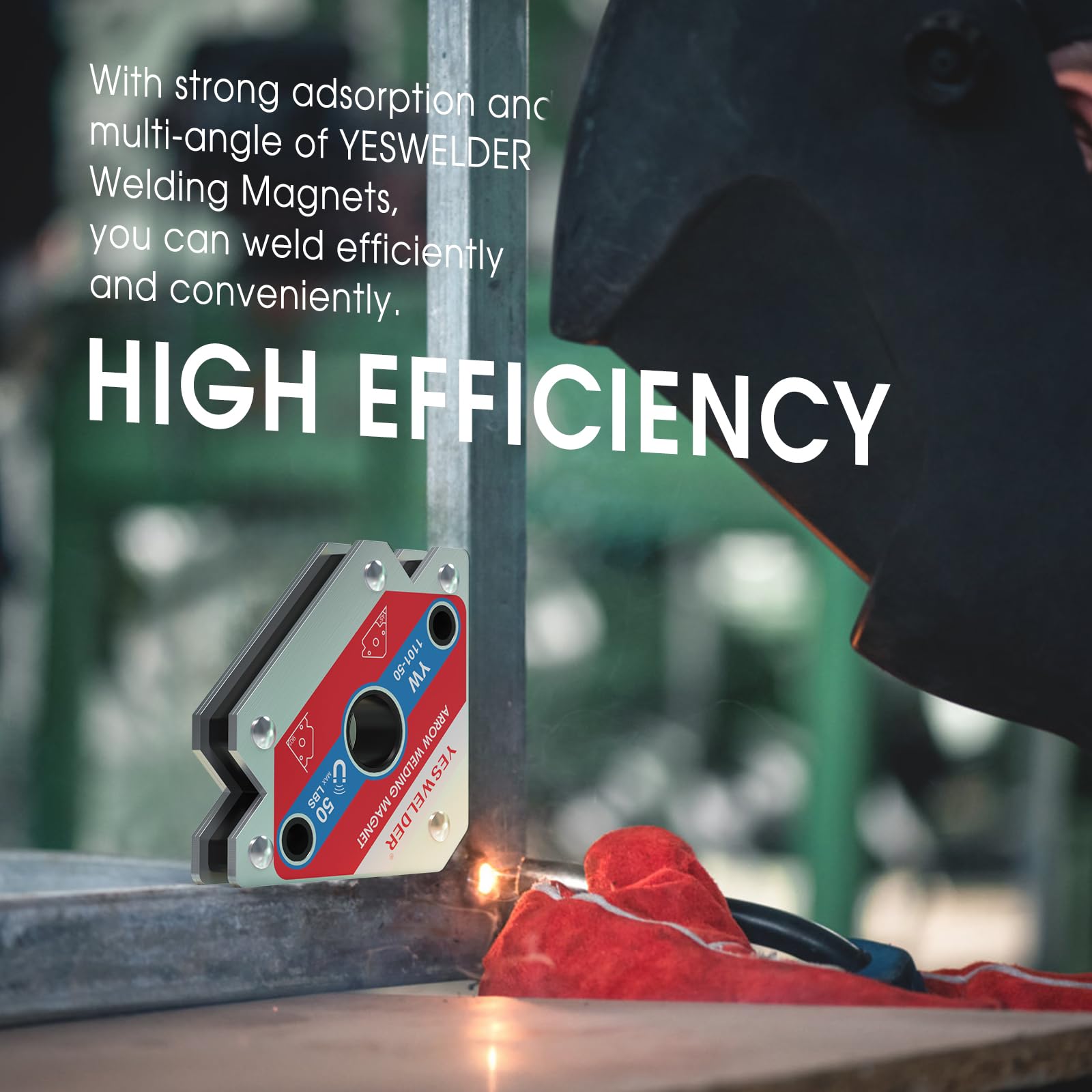 YESWELDER 135-degree angle magnet supports precise multi-angle workholding