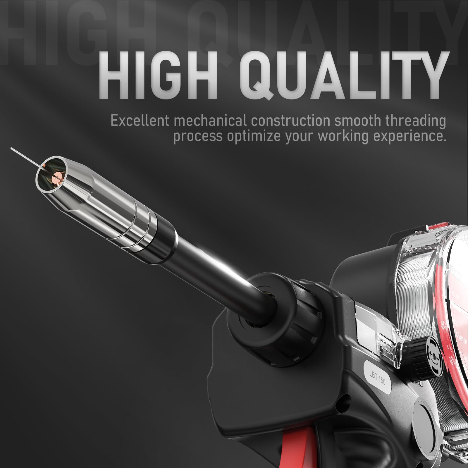 YESWELDER LBT150 direct-drive wire feed supports smooth aluminum wire feeding.