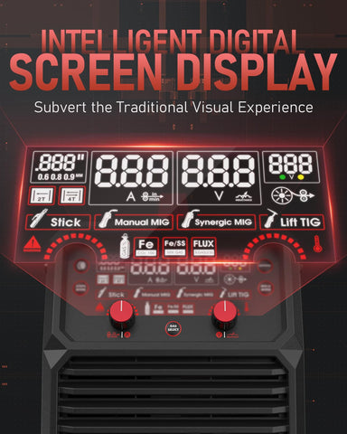 YESWELDER 165DS PRO digital display provides clear settings for precise control