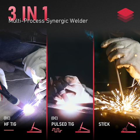 YesWelder 205A HF start arc ignition provides reliable starts and stable arcs.