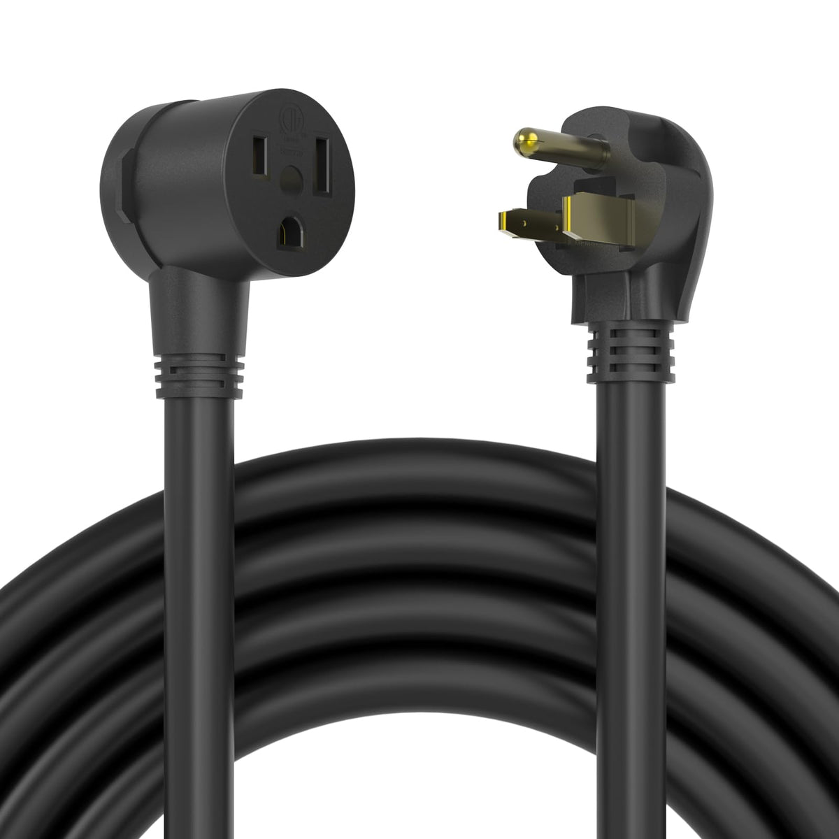 YESWELDER 20ft welder extension cord coiled for flexible, safe operation.
