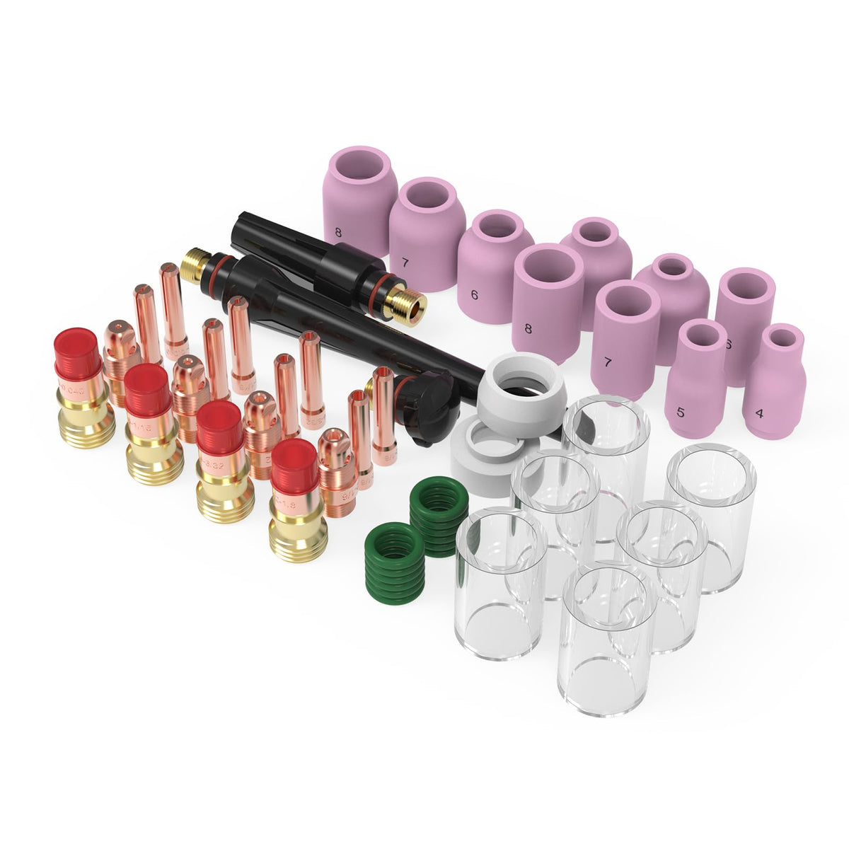 YESWELDER 49Pcs TIG stubby kit cover improves organization for welding tasks.