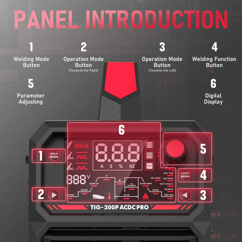 AC/DC Pulse TIG modes provide refined control for diverse metals.