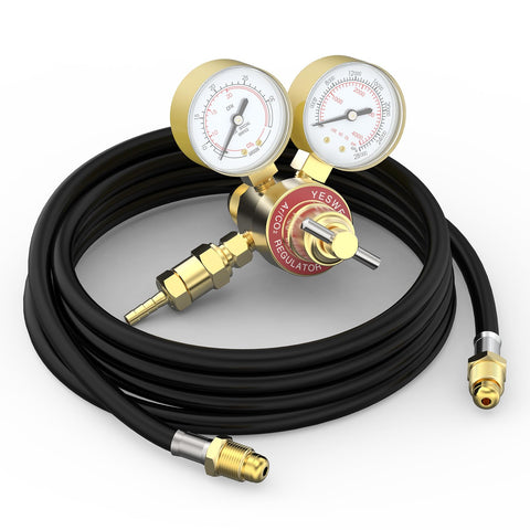 YesWelder argon CO2 regulator with 8.2ft hose for precise gas control