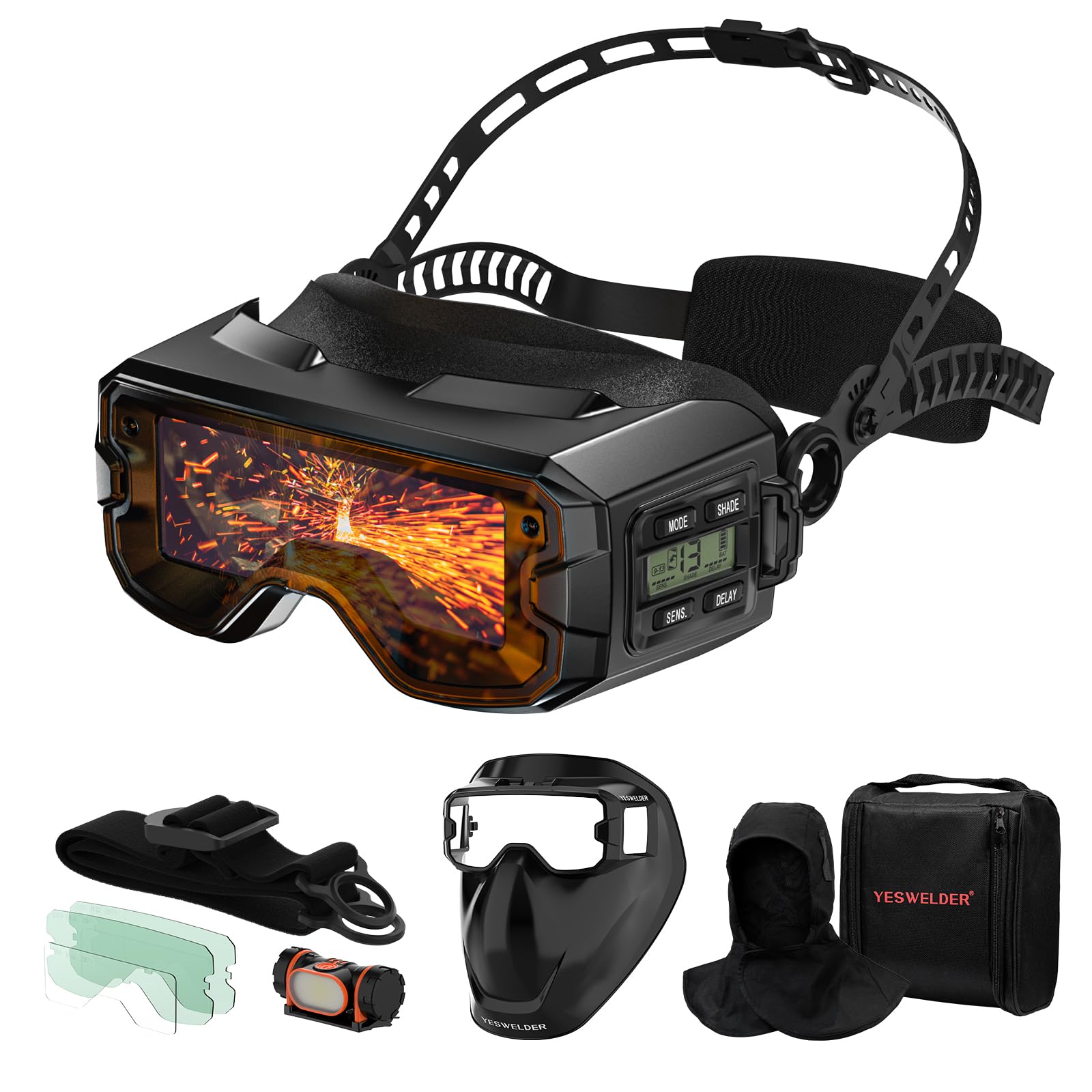 YesWelder auto darkening welding goggles kit protects eyes during welding