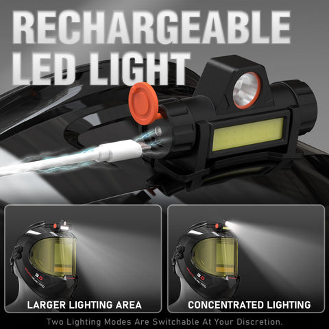 YESWELDER blue-light blocking outer lens protects eyes while preserving visibility