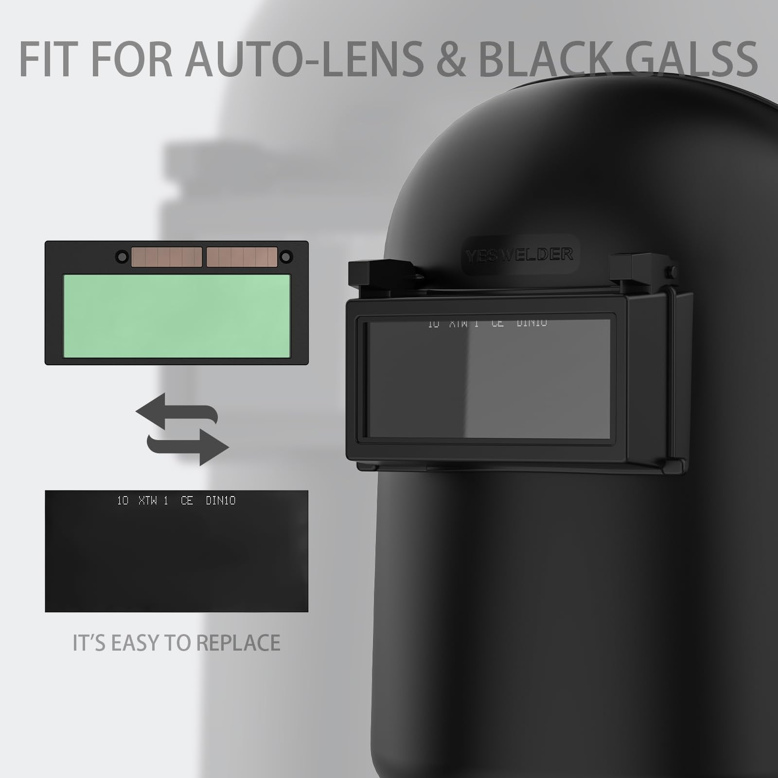 YESWELDER compact-design-welding-helmet enables work in restricted spaces