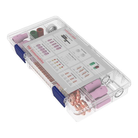 YesWelder 68pcs TIG kit contents suitable for professional projects