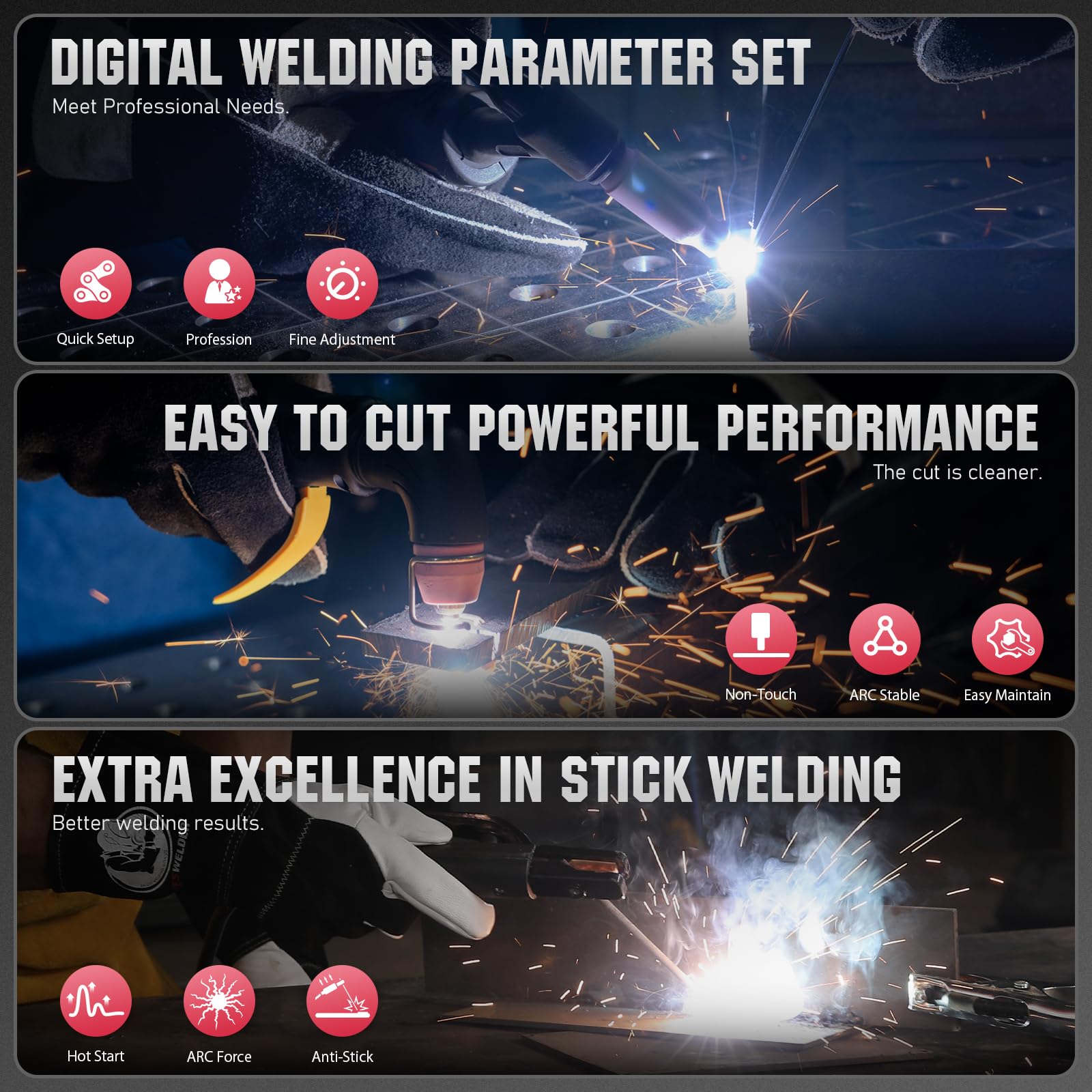 YESWELDER CT-520 plasma cutting in action with clean cuts