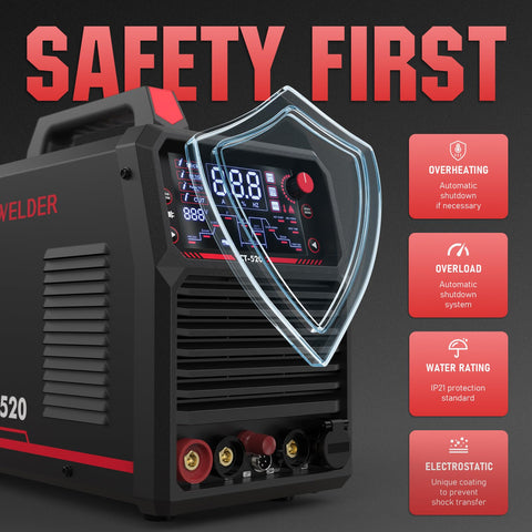 YESWELDER CT-520 portable dual voltage setup on job site