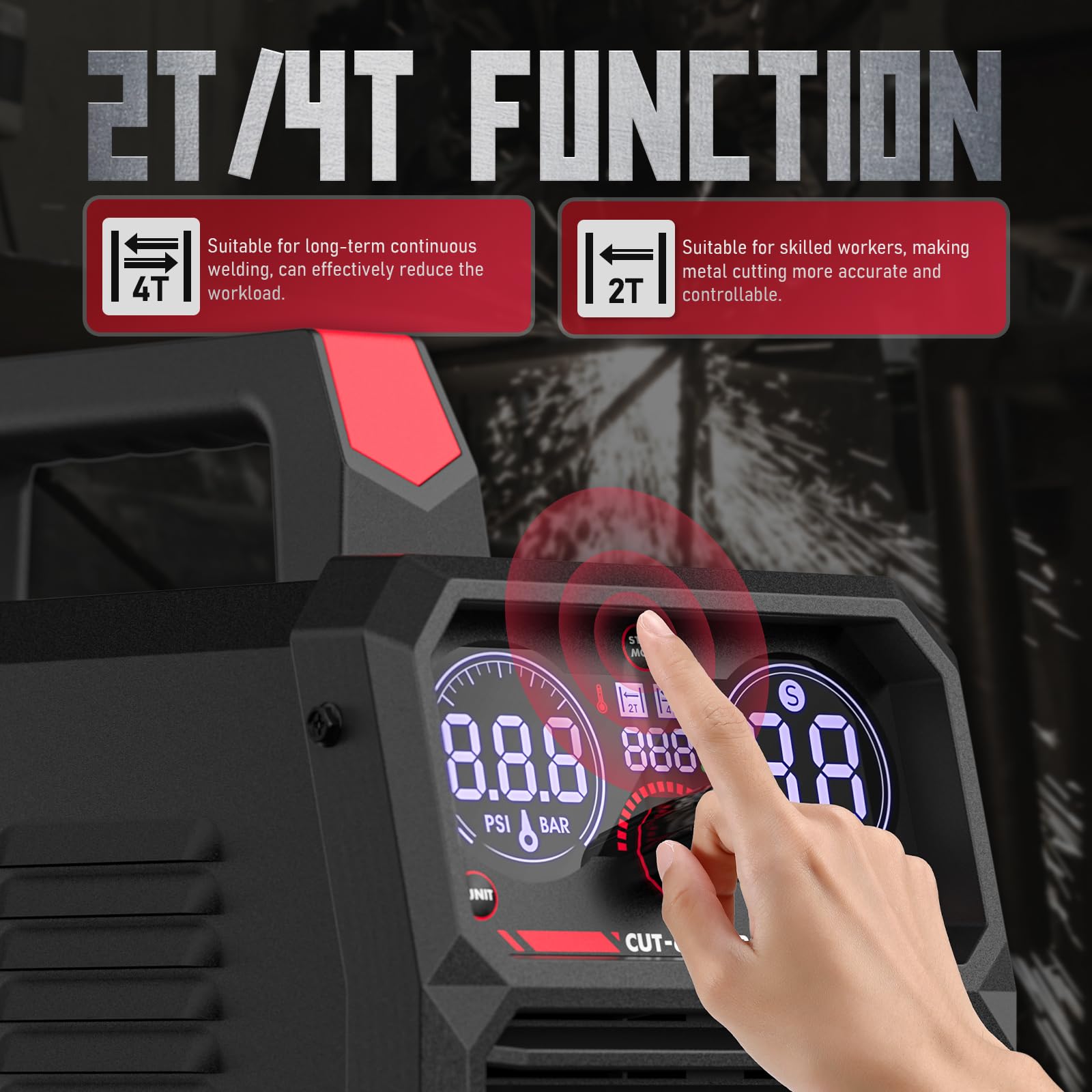 YESWELDER CUT-50DS dual-voltage capability with 110/220V connection